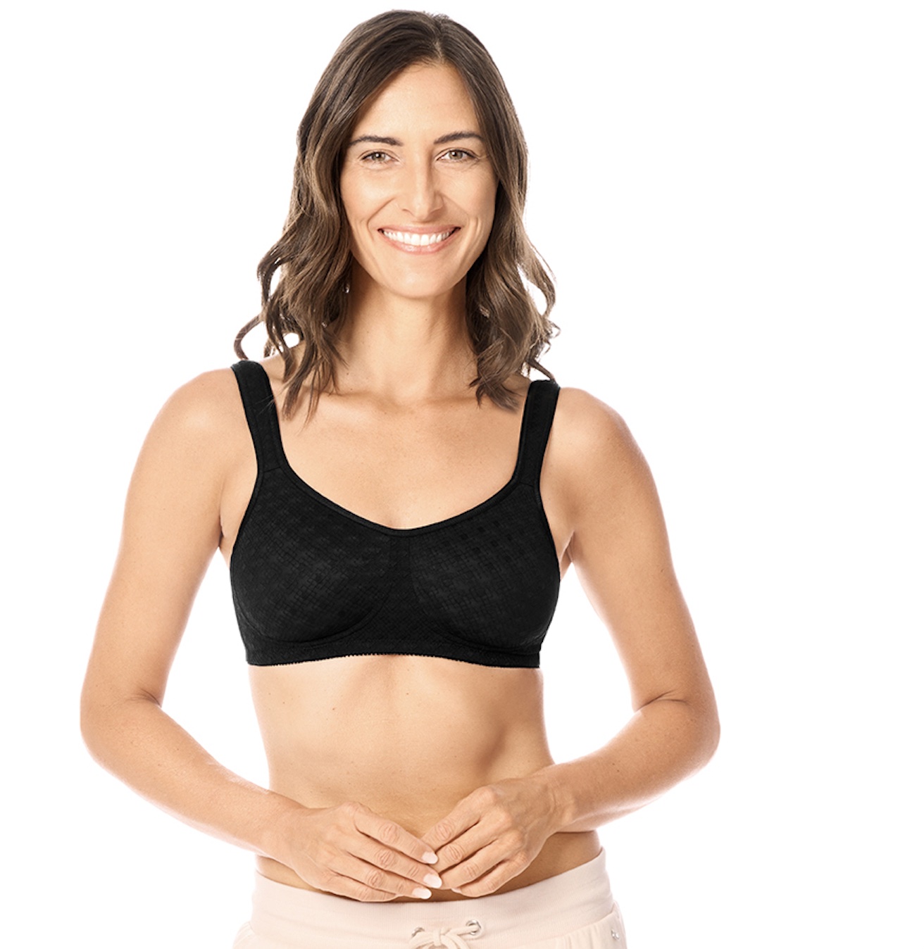 Mastectomy Bra Pocket Bra for Silicone Breastforms 9818 (34A, Black) at   Women's Clothing store