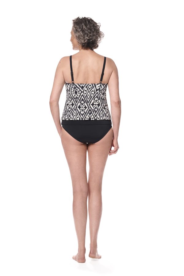 Salta Blouson Swim Top – Black / Off-white - Image 2